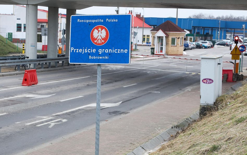 Zamknięte polsko-białoruskie przejście graniczne w Bobrownikach