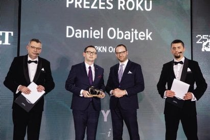 Prezesem roku został szef PKN Orlen Daniel Obajtek. Statuetkę wręczył prezes GPW Marek Dietl