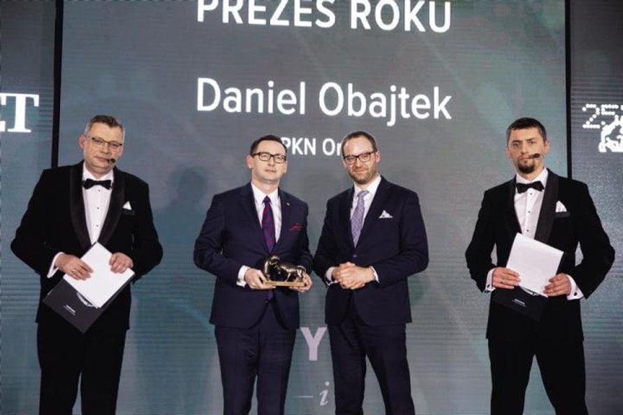 Prezesem roku został szef PKN Orlen Daniel Obajtek. Statuetkę wręczył prezes GPW Marek Dietl