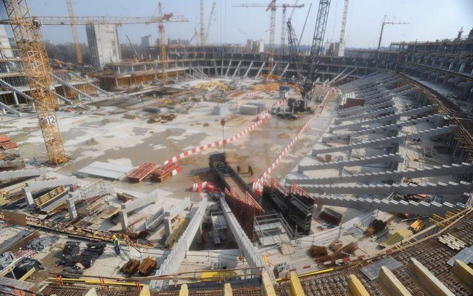 Budowa głównej polskiej areny Euro 2012 - Stadionu Narodowego w Warszawie