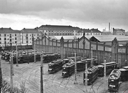 Na Woli, na terenie dawnych Ogrodów Ohma przy ulicy Wolskiej, powstała czwarta remiza tramwajowa, mo