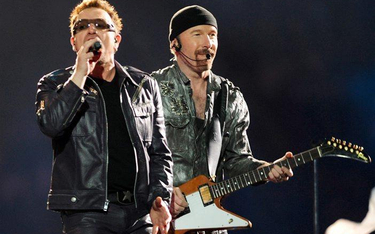 Bono i Dave Evans podczas koncertu w Chile, marzec 2011.