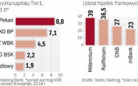 Uważać muszą banki o niskich kapitałach, mające jednocześnie duże portfele hipotek walutowych