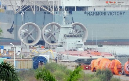 Pierwszy poduszkowiec projektu 1232.2 Żubr zbudowany w całości w Chinach.