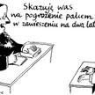 Komentarz rysunkowy. Grożenie palcem