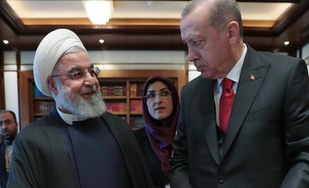Prezydenci Iranu i Turcji - Hasan Rouhani i Recep Tayyip Erdogan