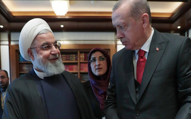 Prezydenci Iranu i Turcji - Hasan Rouhani i Recep Tayyip Erdogan