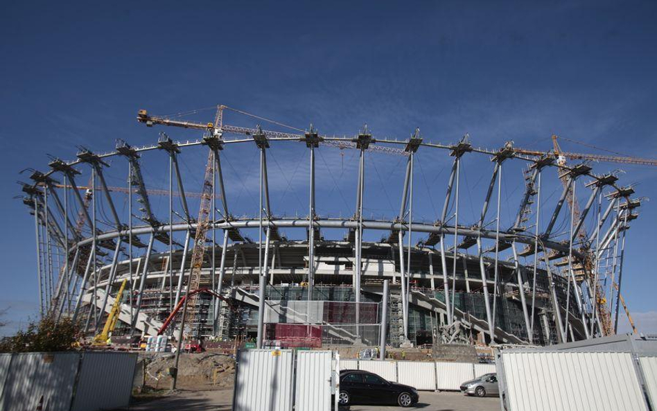 Stadion Narodowy w budowie, październik 2010