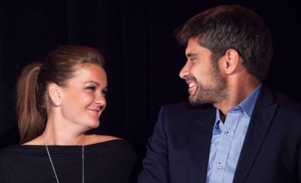 Agnieszka Radwańska z trenrem Tomaszem Wiktorowskim