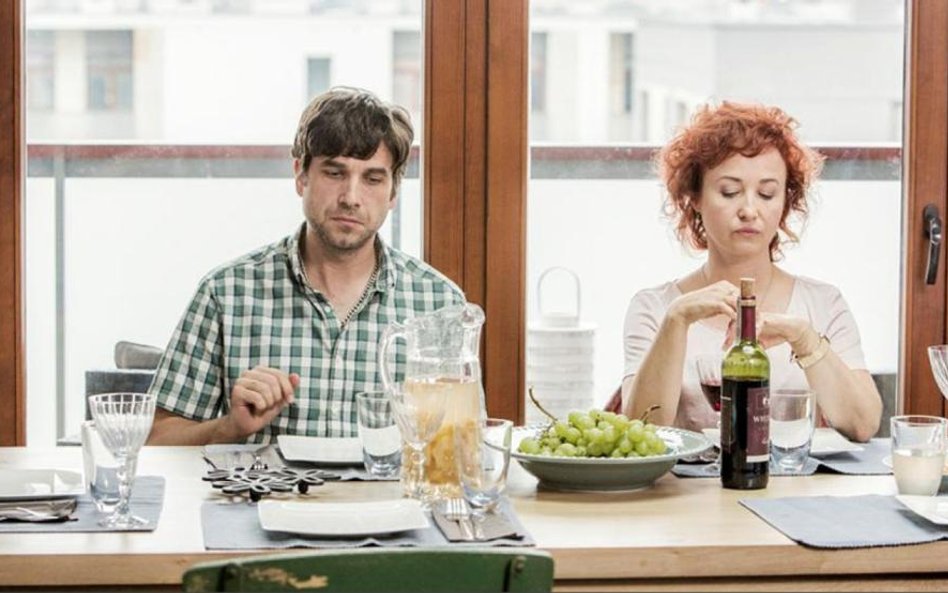 Z Marcinem Dorocińskim w filmie Moje córki krowy