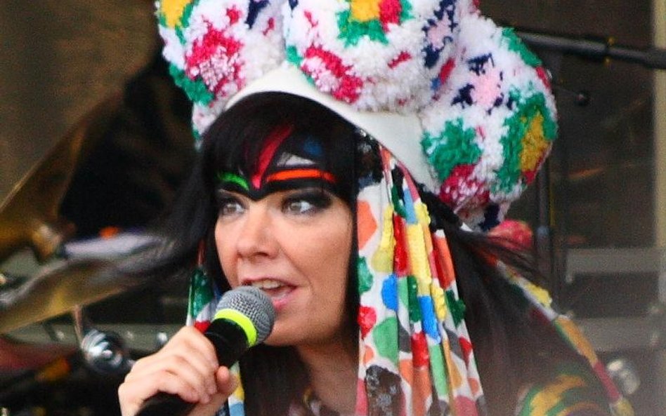 Bjork na jednym z koncertów w Reykjaviku