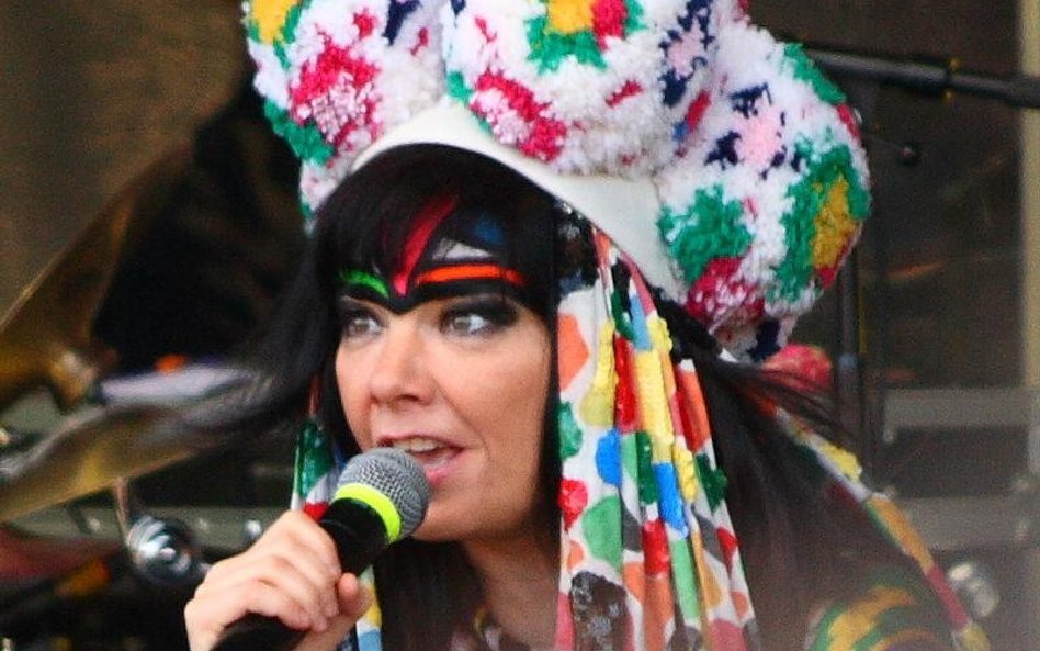 Bjork na jednym z koncertów w Reykjaviku