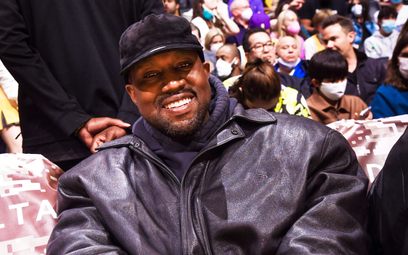 Kanye West na meczu ligi NBA pomiędzy Los Angeles Lakers i Sacramento Kings