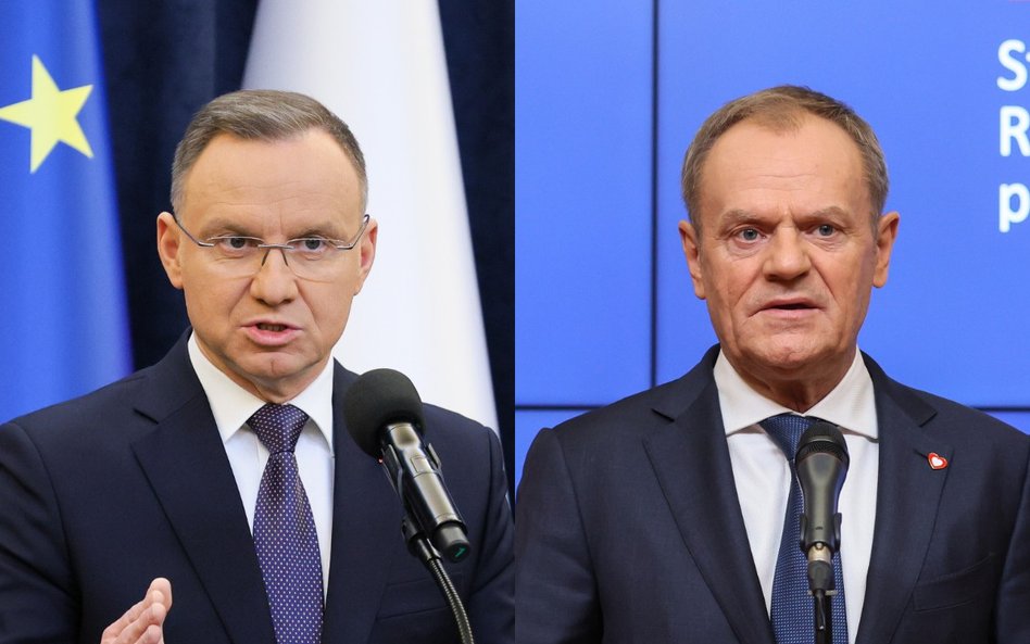 Prezydent Andrzej Duda i premier Donald Tusk