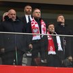 Prezydent Andrzej Duda na trybunach przed meczem piłkarskiej Ligi Narodów z Chorwacją