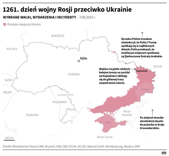 Tak wyglądała sytuacja na froncie w 1261 dniu wojny