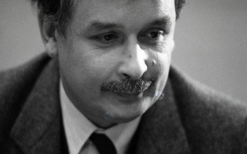 Lech Kaczyński podczas III Zjazdu Solidarności (1991 r.)