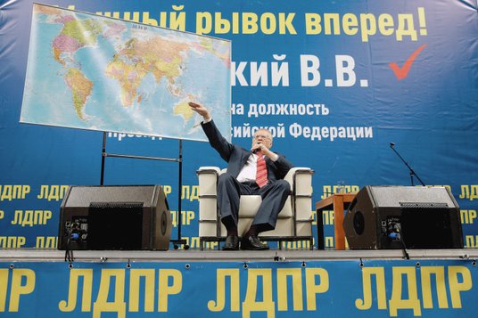 Kampania prezydencka Władimira Żyrinowskiego, marzec 2018 r. (w wyborach zdobył niemal 6 proc. głosó