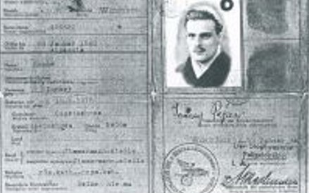 Fałszywa kenkarta Willenberga na nazwisko Ignacy Popow, sporządzona w 1944 r.