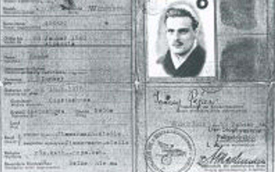 Fałszywa kenkarta Willenberga na nazwisko Ignacy Popow, sporządzona w 1944 r.