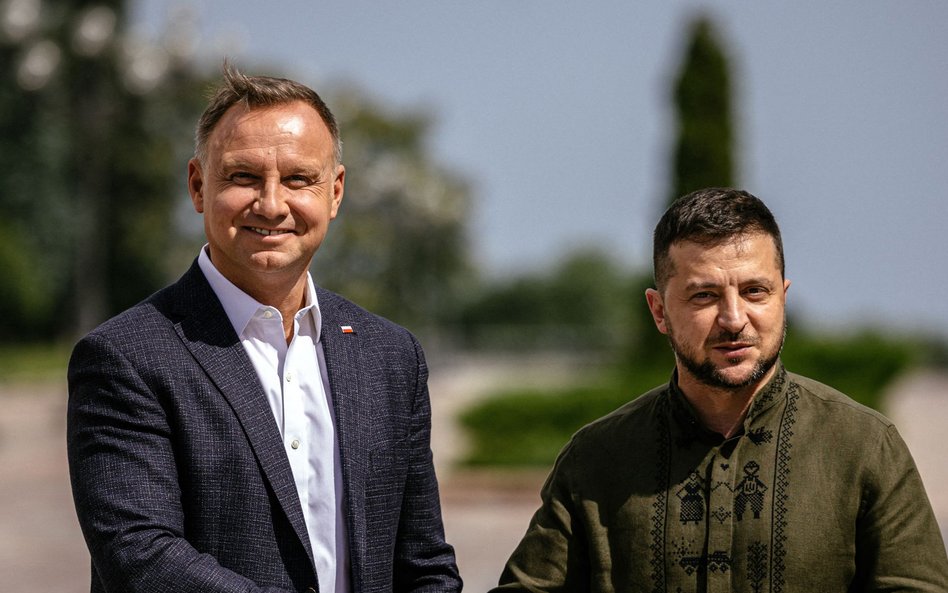 Prezydenci Andrzej Duda i Wołodymyr Zełenski