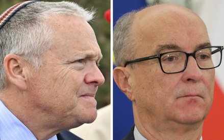 Ambasador USA w Warszawie Thomas Rose i marszałek Sejmu, przewodniczący Nowej Lewicy Włodzimierz Cza