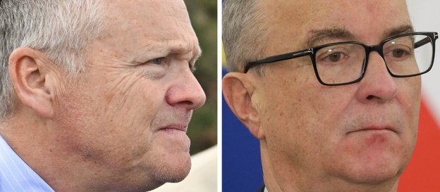 Ambasador USA w Warszawie Thomas Rose i marszałek Sejmu, przewodniczący Nowej Lewicy Włodzimierz Cza