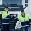 Girteka. Od lewej: dyrektor generalny Girteka Transport Mindaugas Paulauskas i zmiennik za kierownic