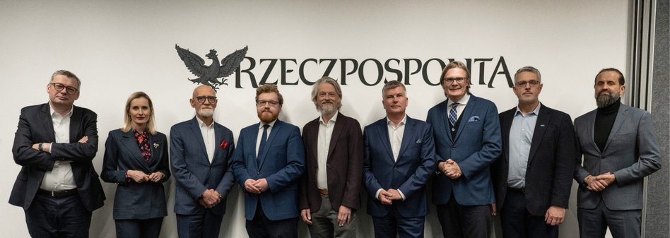 Od lewej: Marcin Piasecki z „Rzeczpospolitej” (współprowadzący debatę), Anna Kowalczuk, zastępca pre