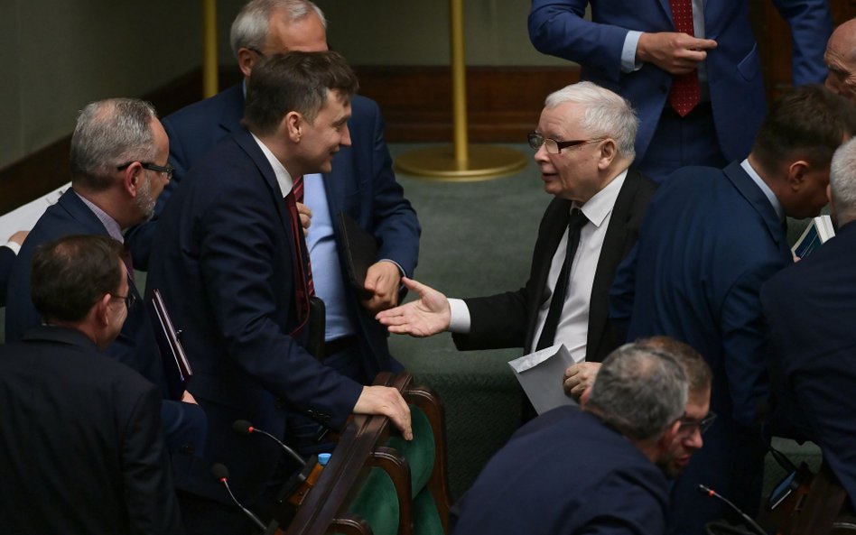 Zbigniew Ziobro i Jarosław Kaczyński w Sejmie