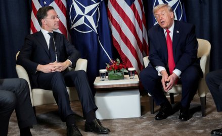 Dwustronne spotkanie Donalda Trumpa z sekretarzem generalnym NATO Markiem Rutte podczas Światowego F