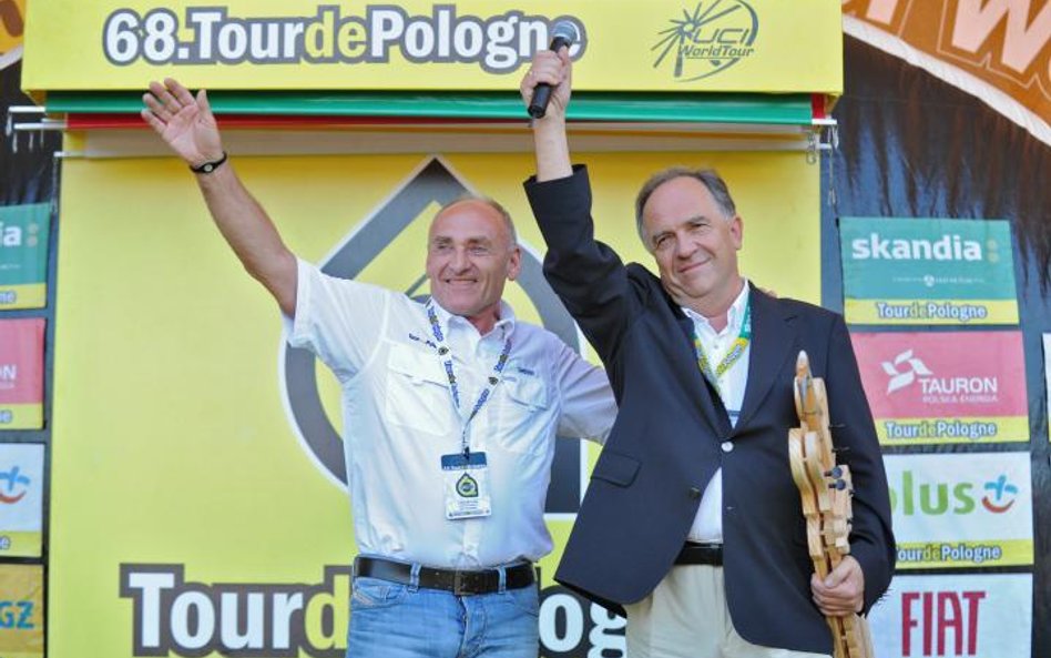 Czesław Lang, dyrektor Tour de Pologne i Janusz Majcher, burmistrz Zakopanego