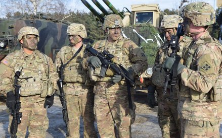 Pierwsze wspólne ćwiczenia na żagańskim poligonie.