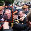 Szarpanina przed Sejmem. Mariusz Kamiński (PiS) został uderzony w twarz