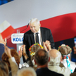 Jarosław Kaczyński podczas spotkania z sympatykami PiS w Kołobrzegu