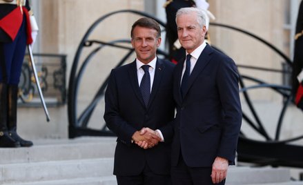 Emmanuel Macron i Jonas Gahr Støre