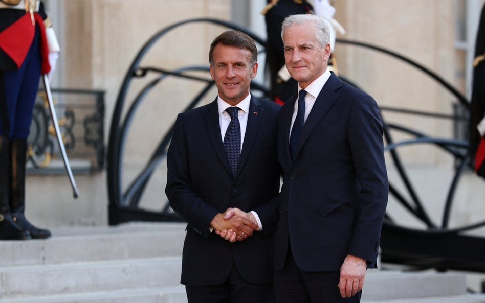 Emmanuel Macron i Jonas Gahr Støre