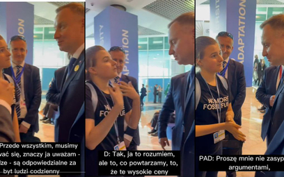 Aktywistka do Dudy: Chcę czystej energii. Duda: Chcę śniegu w górach