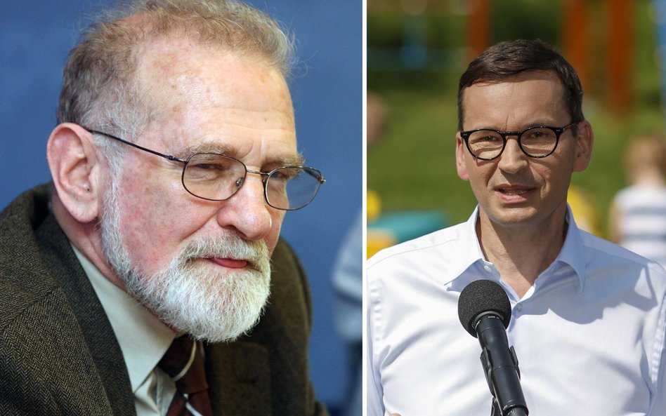 Bronisław Geremek i Mateusz Morawiecki