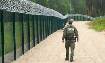 Estoński patrol na granicy z Rosją