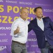 Przewodniczący PO Donald Tusk i prezydent Warszawy Rafał Trzaskowski podczas debaty w ramach Campusu