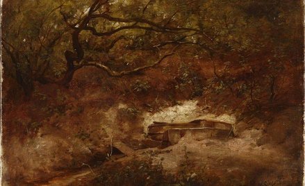 M. Gierymski,i Jabłoń nad potokiem, ok.1868, olej na płótnie, 34 x 48 cm, Muzeum Narodowe w Krakowie