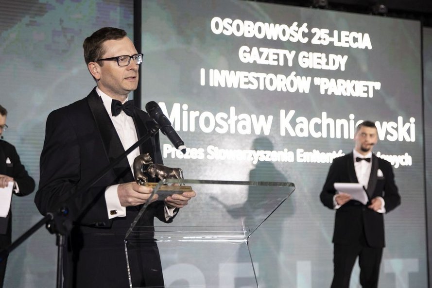 Drugą statuetkę „Osobowość 25-lecia Gazety Giełdy i Inwestorów Parkiet” otrzymał Mirosław Kachniewsk