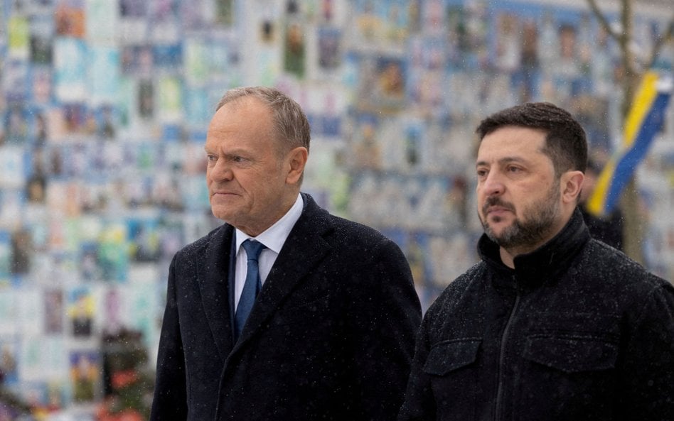 Donald Tusk i Wołodymyr Zełenski