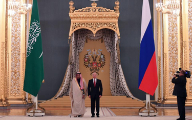 Król Salman i prezydent Putin w czwartek na Kremlu.