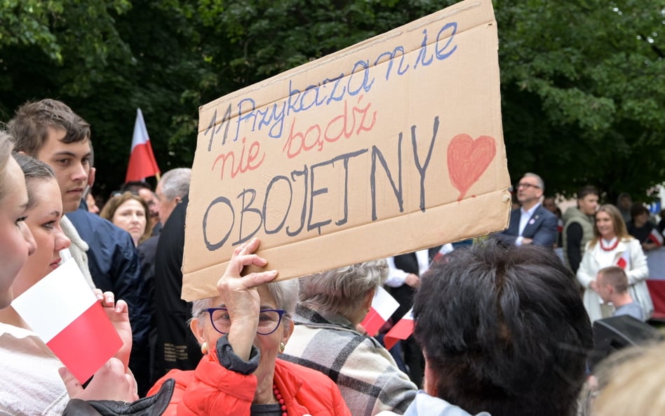 Wiec wyborczy w Zduńskiej Woli