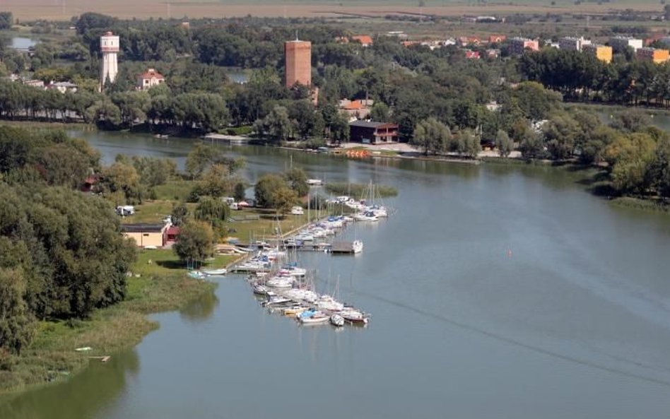 Widok na Kruszwicę z gotycką Mysią Wieżą