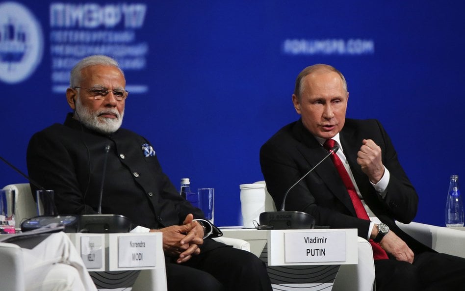 Premier Indii Narenda Modi i prezydent Rorsji Władimir Putin