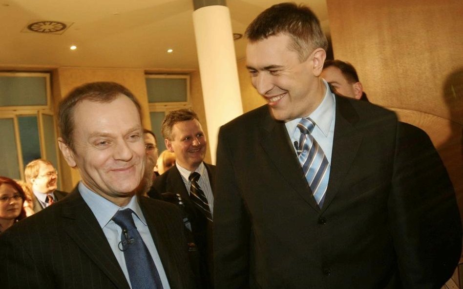 Klub "Rzeczpospolitej", Kraków 2006: Roman Giertych, Aleksander Grad i Donald Tusk