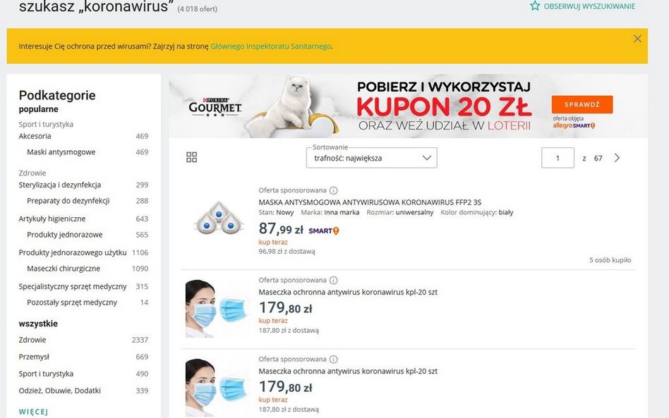 Allegro walczy z oszustami działającymi "na koronawirusa"